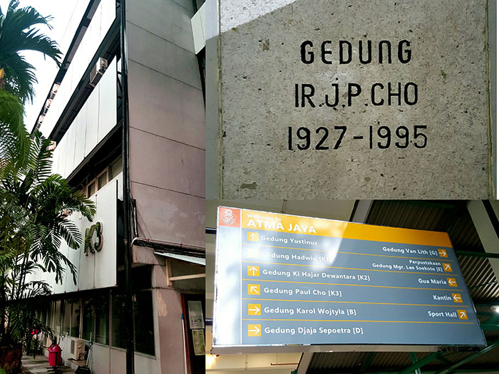  
The Paul Cho (Ir J.P Cho) Building houses the Faculty (Department) of Engineering at Atma Jaya Catholic University of Indonesia.
